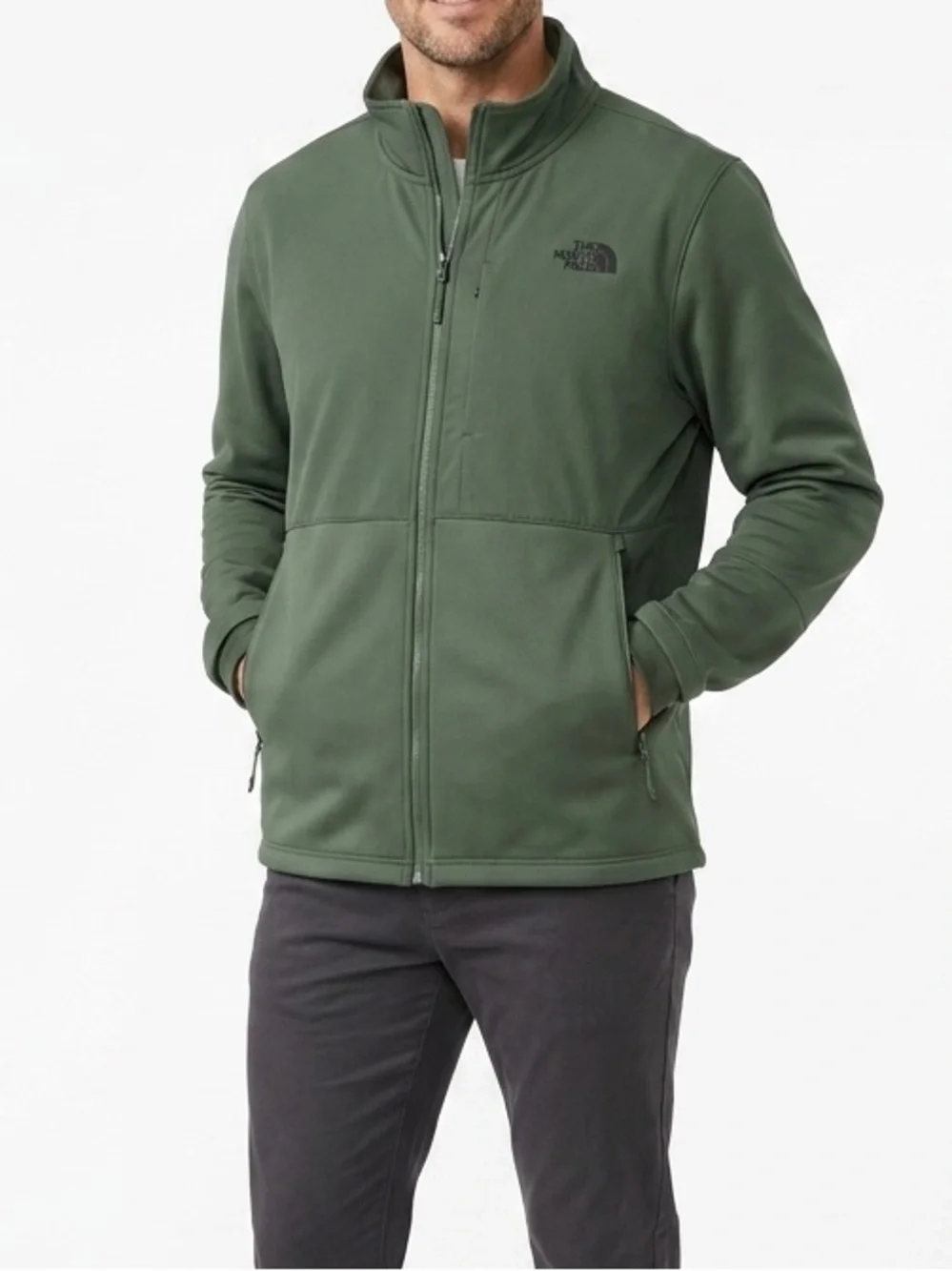 The North Face Apex Quester Full Zip Soft Shell Jacket Men’s XXL Olive Green